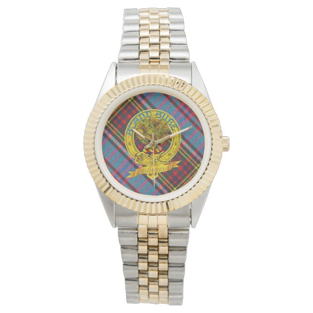Anderson Clan Tartan & Motif Horloge (Voorkant)