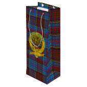 Anderson Clan Tartan & Motif Wijn Cadeautas (Achterkant Gekanteld)