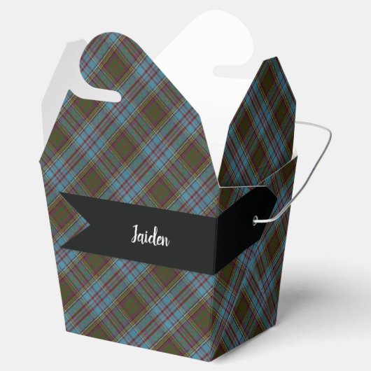 Anderson Clan Tartan Pset Pattern Schots Bedankdoosjes (Geopend)