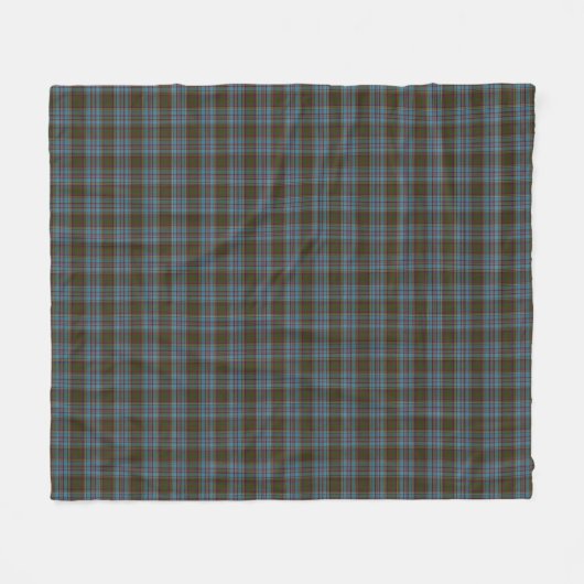 Anderson Clan Tartan Pset Pattern Schots Fleece Deken (Voorkant (Horizontaal))