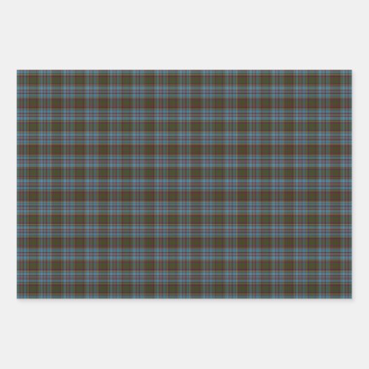 Anderson Clan Tartan Pset Pattern Schots Inpakpapier Vel (Voorkant 3)