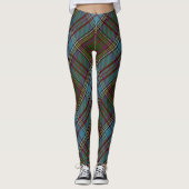 Anderson Clan Tartan Pset Pattern Schots Leggings (Voorkant)