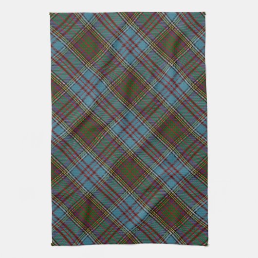 Anderson Clan Tartan Pset Pattern Schots Theedoek (Verticaal)