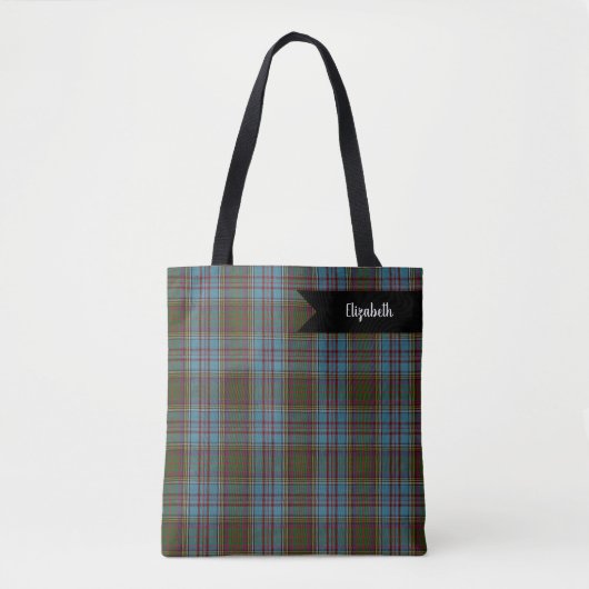 Anderson Clan Tartan Pset Pattern Schots Tote Bag (Voorkant)