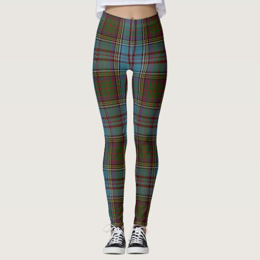 Anderson Clan Tartan Schotse ruitpatroon Leggings (Voorkant)