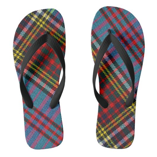 Anderson Clan Tartan Volwassen Teenslippers, Brede Teenslippers (Voetbed)