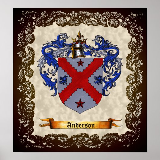 Anderson Coat of Arms Poster (Voorkant)