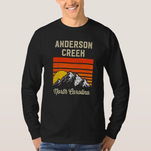 Anderson Creek North Carolina Retro City State Vin T-shirt (Voorkant)