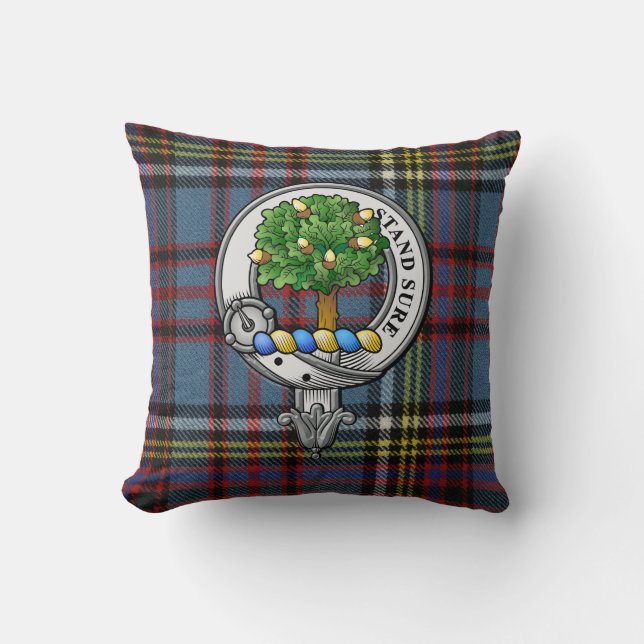 Anderson Crest en Tartan Kussen (Voorkant)