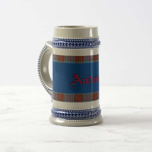 Anderson Crest W/Anderson Tartan Bierpul (Voorkant links)