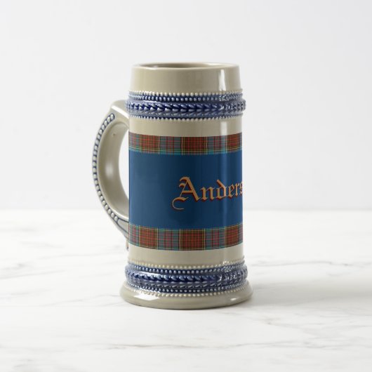 Anderson Crest W/Anderson Tartan Bierpul (Voorkant links)