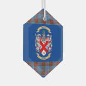 Anderson Crest w/Anderson Tartan. Glas Ornament (Voorkant Rechts)