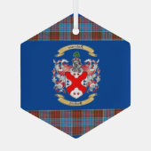 Anderson Crest w/Anderson Tartan. Glas Ornament (Achterkant)