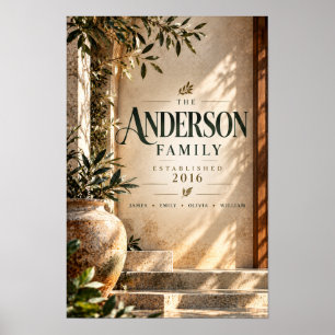 Anderson Familie Opgericht 2010 Gepersonaliseerd Poster