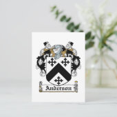 Anderson Family Crest Briefkaart (Staand voorkant)