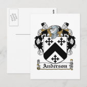 Anderson Family Crest Briefkaart (Voorkant / Achterkant)