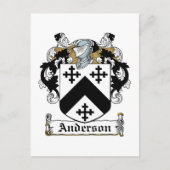 Anderson Family Crest Briefkaart (Voorkant)
