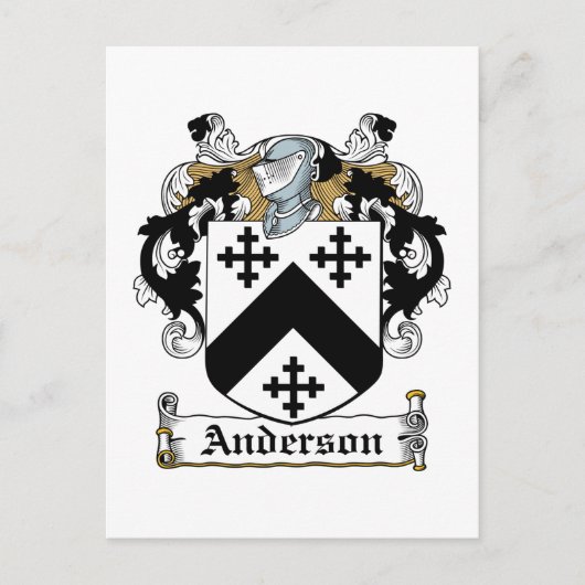 Anderson Family Crest Briefkaart (Voorkant)