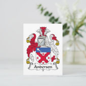 Anderson Family Crest Briefkaart (Staand voorkant)