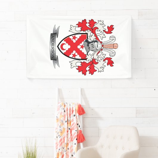 Anderson Family Crest Coat of Arms Spandoek (Insitu)