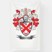 Anderson Family Crest Coat of Arms Spandoek (Verticaal)
