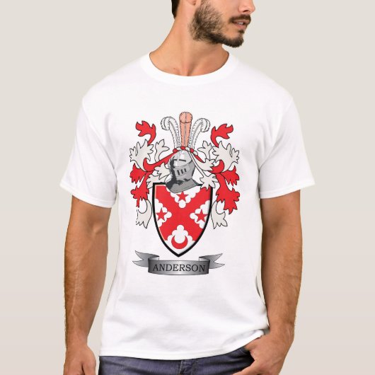 Anderson Family Crest Coat of Arms T-shirt (Voorkant)