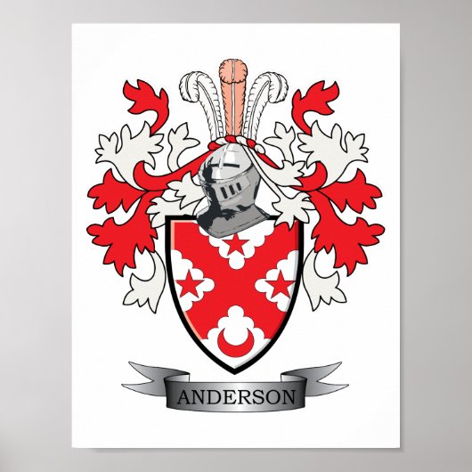 Anderson Family Crest Coat. Poster (Voorkant)