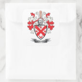 Anderson Family Crest Coat. Vierkante Sticker (Tas)