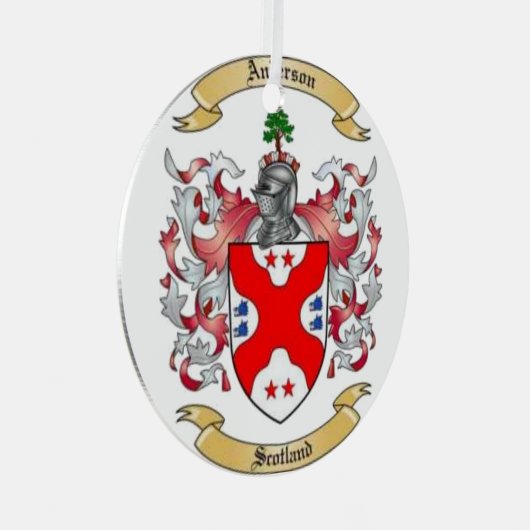 Anderson Family Crest* Keramisch Ornament (Voorkant Rechts)
