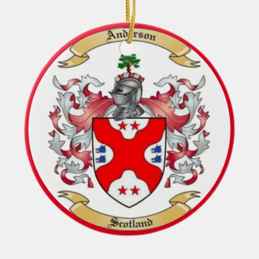 Anderson Family Crest* Keramisch Ornament (Voorkant)