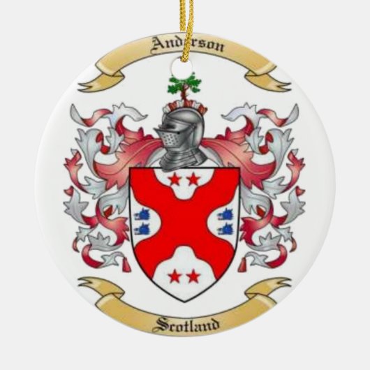 Anderson Family Crest* Keramisch Ornament (Voorkant)