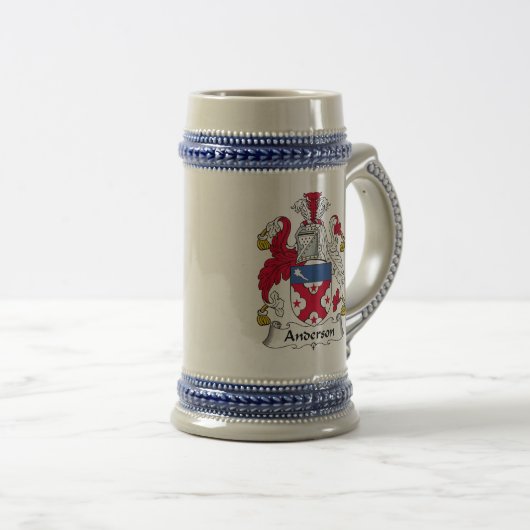 Anderson Family Crest Stein Bierpul (Voorkant rechts)