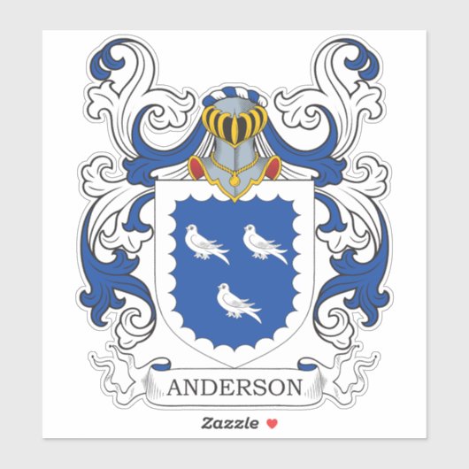 Anderson Family Crest Sticker (Vel)