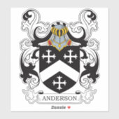 Anderson Family Crest Sticker (Vel)