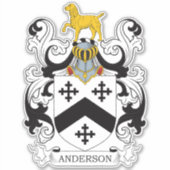 Anderson Family Crest Sticker (Voorkant)