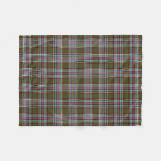 Anderson Family Tartan Pattern Fleece Deken (Voorkant (Horizontaal))