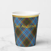 Anderson gepersonaliseerde Tartan kerst Papieren Bekers (Achterkant)