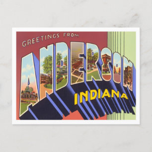 Anderson, Indiana  Big Letters Briefkaart