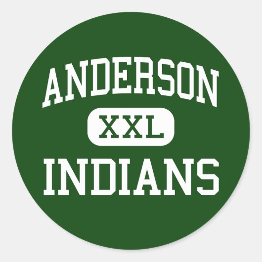 Anderson - Indianen - Hoog - Anderson Indiana Ronde Sticker (Voorkant)