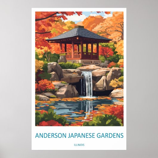 Anderson Japanese Gardens Park Nationale Ski Poster (Voorkant)