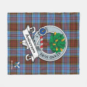 Anderson Modern Clan Badge Schot Tartan Pset Fleece Deken (Voorkant (Horizontaal))