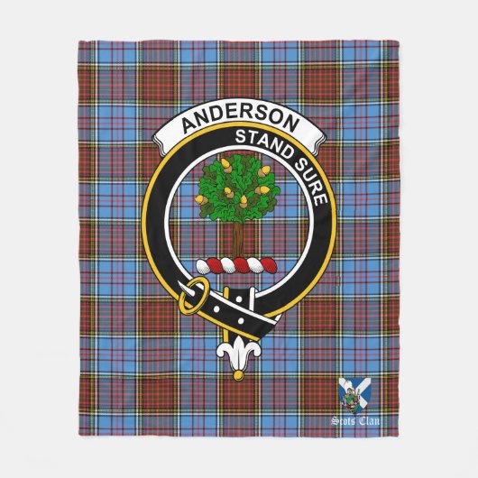 Anderson Modern Clan Badge Tartan Pset Fleece Deken (Voorkant)
