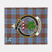 Anderson Modern Clan Badge Tartan Pset Fleece Deken (Voorkant (Horizontaal))