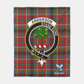 Anderson of Arrem Clan Badge Tartan Pset Fleece Deken (Voorkant)