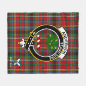 Anderson of Arrem Clan Badge Tartan Pset Fleece Deken (Voorkant (Horizontaal))