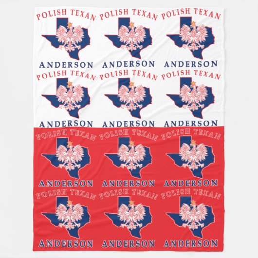Anderson Polish Texan Large Fleece Deken (Voorkant)