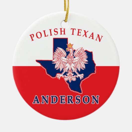 Anderson Polish Texan Round Ornament (Voorkant)