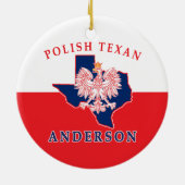Anderson Polish Texan Round Ornament (Achterkant)