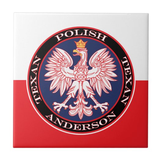 Anderson Round Poland Texan Tegeltje (Voorkant)