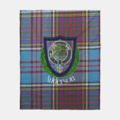 Anderson Schotse Clan Tartan & Crest Fleece Deken (Voorkant)